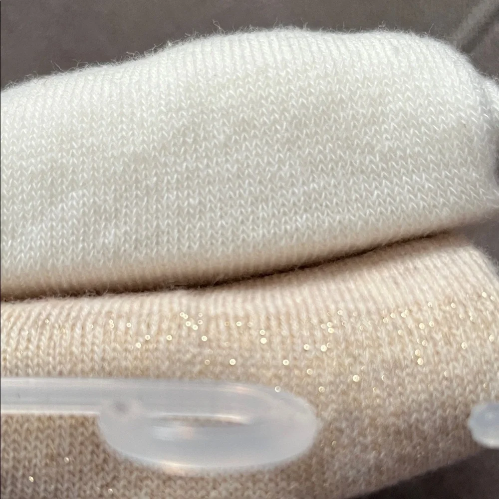 Capelli of New York Cream Cotton Blend Tights